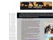 Tablet Screenshot of faysafaris.com